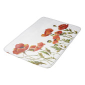 Rote Pflaumen in der Wind Aquarell Badematte (Schrägansicht)