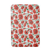 Rote Pflaumen in einem Feld auf Weiß Badematte (Vorderseite Vertikal)