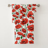 Rote Pflaumen in einem Feld auf Weiß Badhandtuch Set (Insitu)