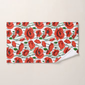 Rote Pflaumen in einem Feld auf Weiß Badhandtuch Set (Handtuch)