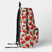 Rote Pflaumen in einem Feld auf Weiß Bedruckter Rucksack (Links)