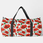 Rote Pflaumen in einem Feld auf Weiß Duffle Bag (Vorderseite)