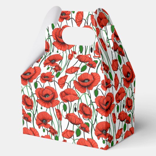 Rote Pflaumen in einem Feld auf Weiß Geschenkschachtel (Vorderseite)