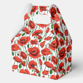 Rote Pflaumen in einem Feld auf Weiß Geschenkschachtel (Rückseite)