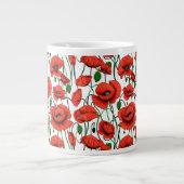 Rote Pflaumen in einem Feld auf Weiß Jumbo-Tasse (Vorderseite)