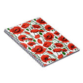 Rote Pflaumen in einem Feld auf Weiß Notizblock (Rechte Seite)