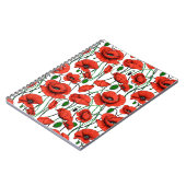 Rote Pflaumen in einem Feld auf Weiß Notizblock (Linke Seite)