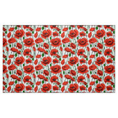 Rote Pflaumen in einem Feld auf Weiß Stoff (Fat Quarter (45,7 x 55,9 cm))