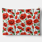 Rote Pflaumen in einem Feld auf Weiß Zubehörtasche (Rückseite)