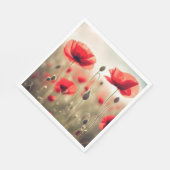 Rote Pflaumen in einem Feld Serviette (Ecke)