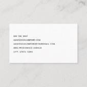 Rote Pflaumen in einem Wasserfeld Visitenkarte (Rückseite)