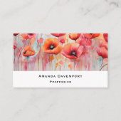 Rote Pflaumen in einem Wasserfeld Visitenkarte (Vorderseite)