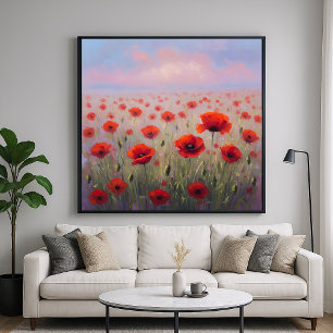 Rote Pflaumen - Malerische Blumenkunst Poster