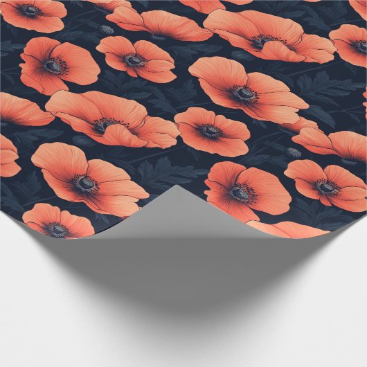 Rote Pflaumen mit dunklem Hintergrund Geschenkpapier (Ecke)