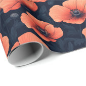 Rote Pflaumen mit dunklem Hintergrund Geschenkpapier (Rolleneckpunkt)