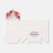 Rote Pflaumen mit roten weißen Polka-Punkten Geschenkschachtel (Ungefaltet)