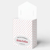 Rote Pflaumen mit roten weißen Polka-Punkten Geschenkschachtel (Geöffnet)