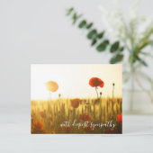 Rote Pflaumen mit tiefem Beileid Postkarte (Stehend Vorderseite)