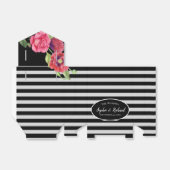 Rote Pflaumen mit Wasserfarbe Rosa Streifen Hochze Geschenkschachtel (Ungefaltet)