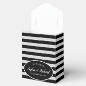 Rote Pflaumen mit Wasserfarbe Rosa Streifen Hochze Geschenkschachtel (Geöffnet)