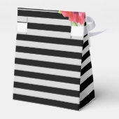 Rote Pflaumen mit Wasserfarbe Rosa Streifen Hochze Geschenkschachtel (Rückseite)