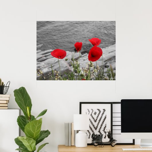 Rote Pflaumen Poster (Heimbüro)