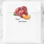 Rote Pflaumen Runder Aufkleber (Tasche)