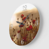 Rote Pflaumen & Sonnenlicht Blume Foto Uhr (Winkel)