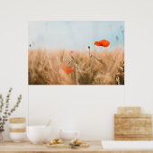 Rote Pflaumen und Goldgerste Poster (Küche)