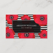 Rote Pflaumen und Streifen Visitenkarte (Vorderseite)