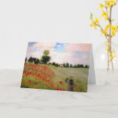 Rote Pflaumen von Monet - Mohnfeld Parasol-Frau Karte (Gelbe Blume)