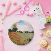 Rote Pflaumen von Monet - Mohnfeld Parasol-Frau Pappteller (Party)