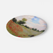 Rote Pflaumen von Monet - Mohnfeld Parasol-Frau Pappteller (Schrägansicht)