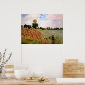 Rote Pflaumen von Monet - Mohnfeld Parasol-Frau Poster (Küche)