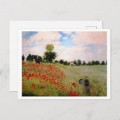 Rote Pflaumen von Monet - Mohnfeld Parasol-Frau Postkarte (Vorne/Hinten)