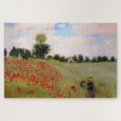Rote Pflaumen von Monet - Mohnfeld Parasol-Frau Puzzle (Horizontal)