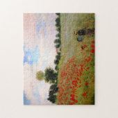 Rote Pflaumen von Monet - Mohnfeld Parasol-Frau Puzzle (Vertikal)