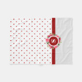 Rote Pflaumen Wasserfarben Rosa Rosenkreissenkrau Fleecedecke (Vorderseite (Horizontal))