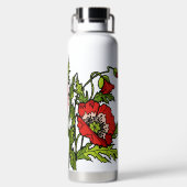 Rote Pflaumen Wasserflasche Trinkflasche (Rückseite)