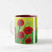 Rote Pflaumen Zweifarbige Tasse (Vorderseite Links)