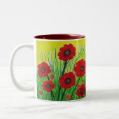 Rote Pflaumen Zweifarbige Tasse (Links)