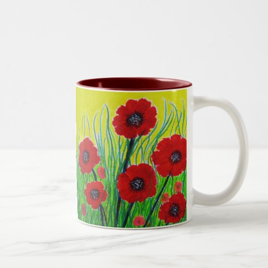 Rote Pflaumen Zweifarbige Tasse (Rechts)