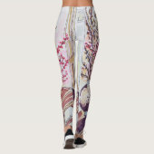 Rote Pflaumenblüten Leggings (Rückseite)