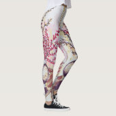 Rote Pflaumenblüten Leggings (Rechts)