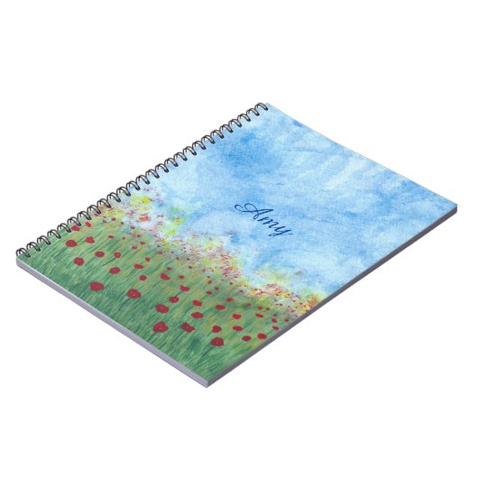 Rote Pflücke in den Personalisierten Fachzeitschri Notizblock (Linke Seite)