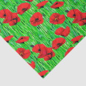 Rote Pflücke in einem grünen Feld Seidenpapier (Ausschnitt)