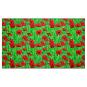 Rote Pflücke in einem grünen Feld Stoff (Fat Quarter (45,7 x 55,9 cm))