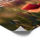 Rote Pflücke, in Flandern Gedicht der Felder Poster (Ecke)