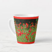Rote Pflücken Feldust. Red Latte Tasse (Linke Ecke)