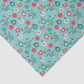 Rote Pickleballs, winziges 🎄 Weihnachtsmuster Seidenpapier (Detail)